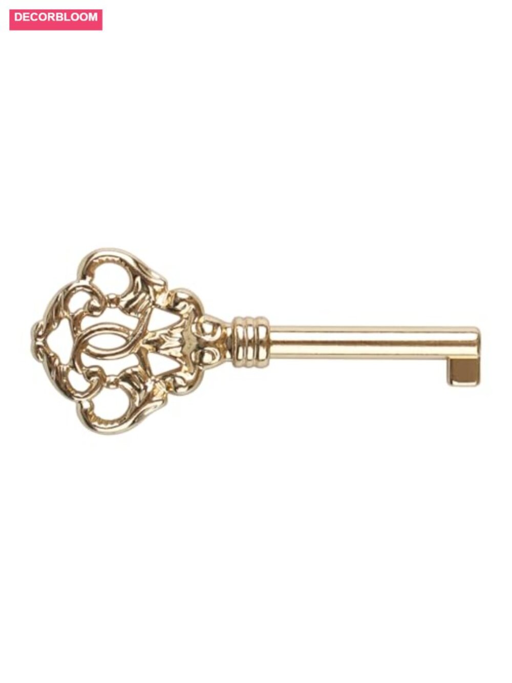 Solid Brass Skeleton Key Antique Style KYF-2 Replacement - Picture 3 of 6